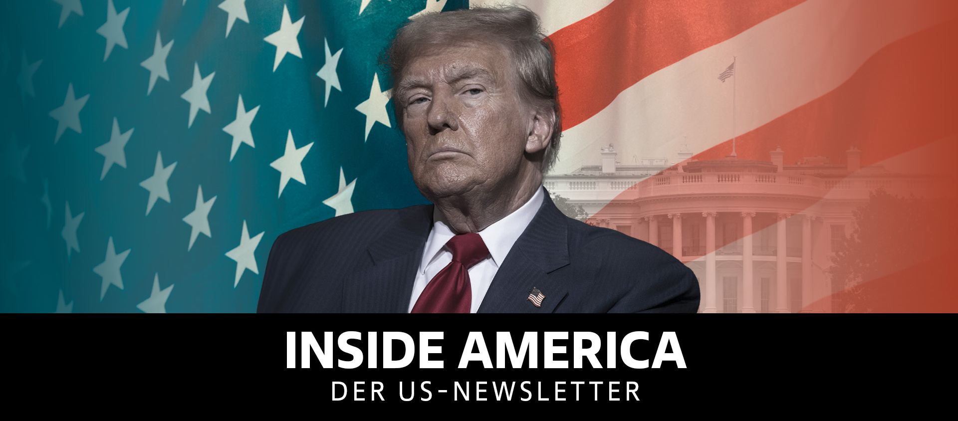 Bild Trump vor Flagge